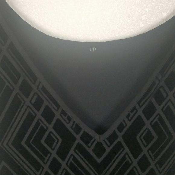 WHBM Black Velvet Burnout Shift Dress - Picture 6 of 8